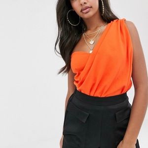 MISSGUIDED Drape one shoulder bodysuit